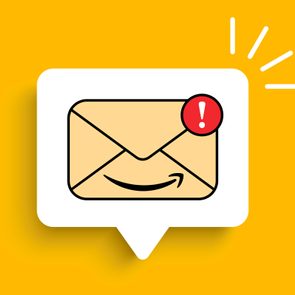 Envelope icon with exclamation badge signals attention within a yellow notification bubble, featuring a yellow background.