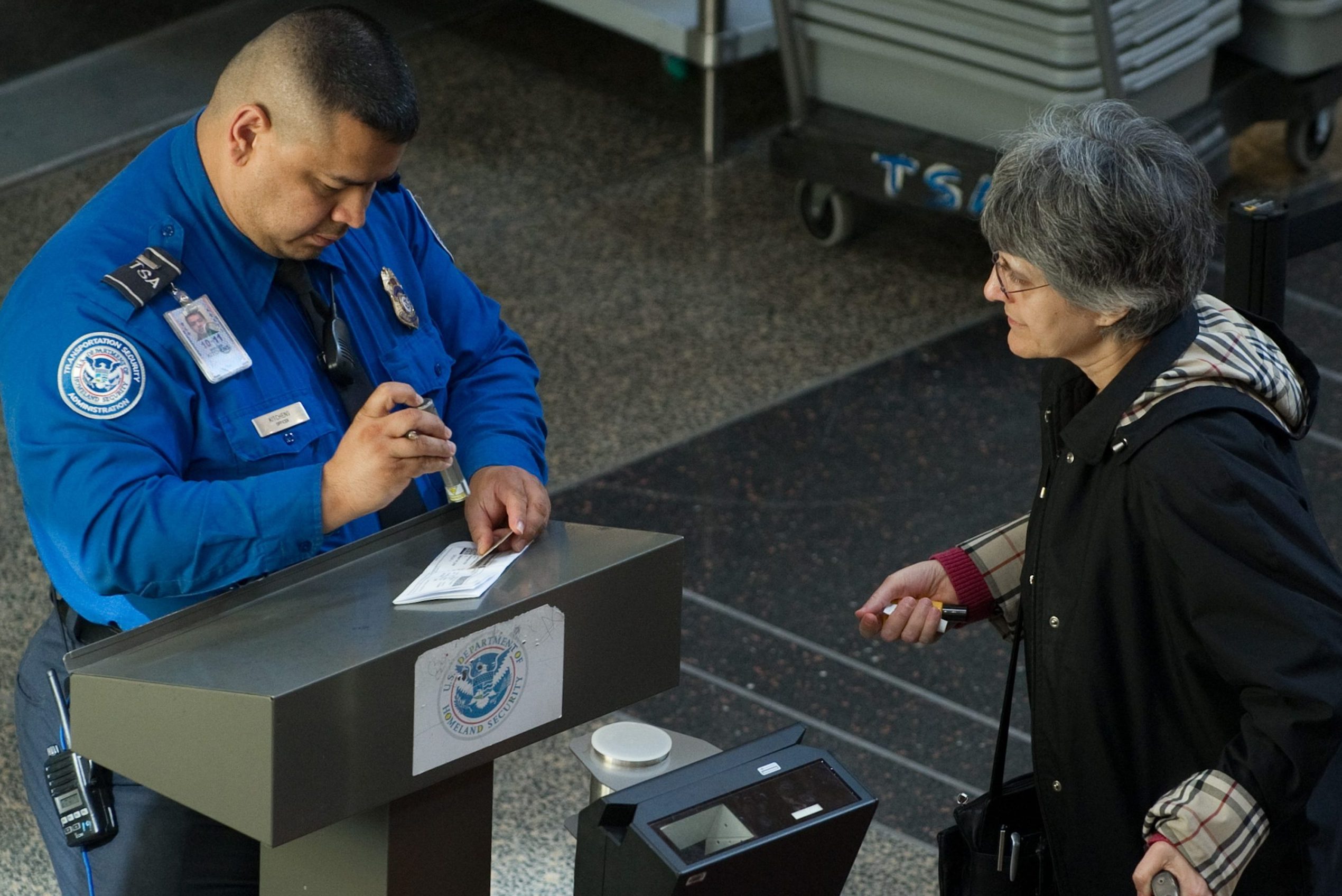 A US Transportation Security Administrat