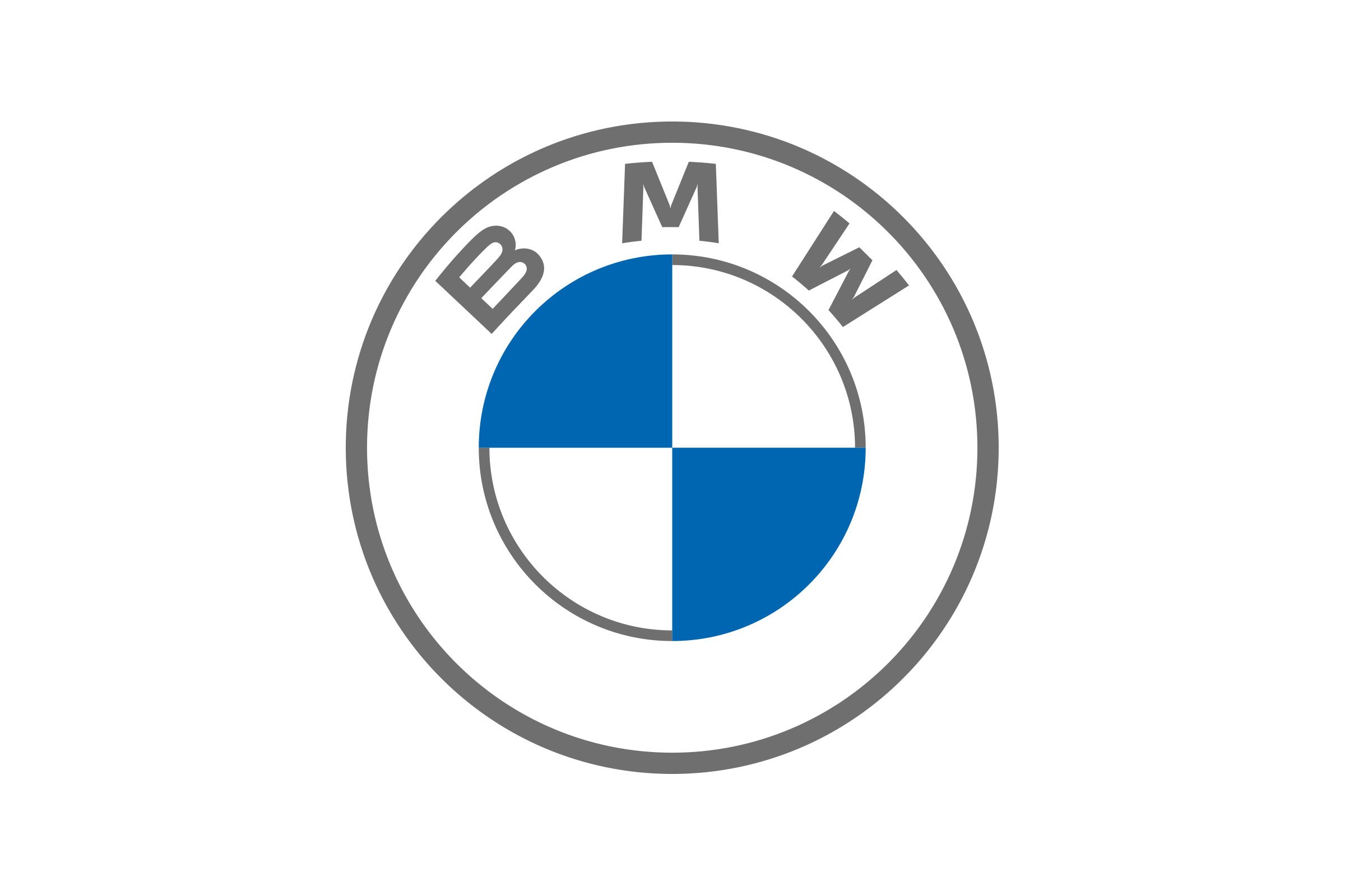 Bmw logo on a white background