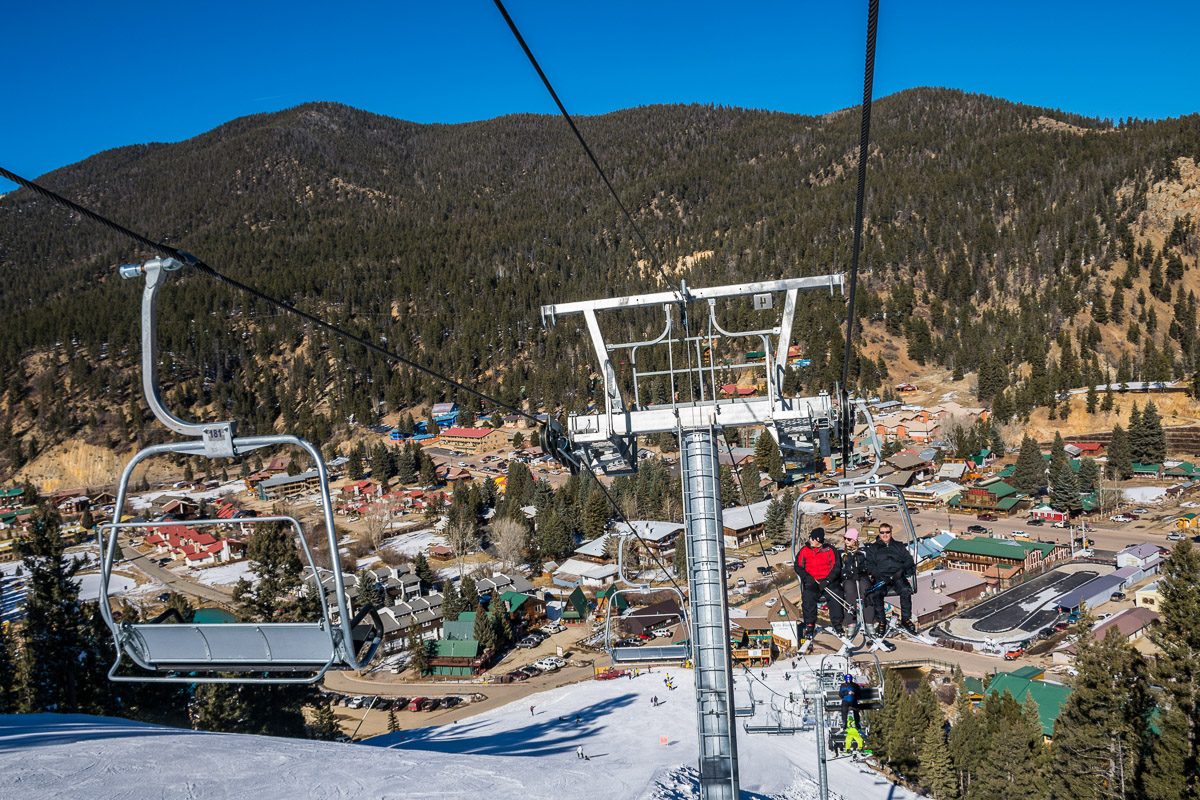 Red river valley behind ski lift