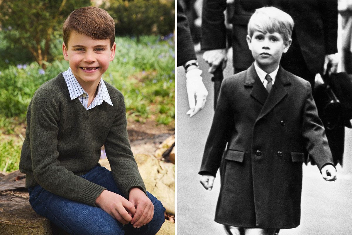 Side by side image of prince louis (left) and prince edward (Right)